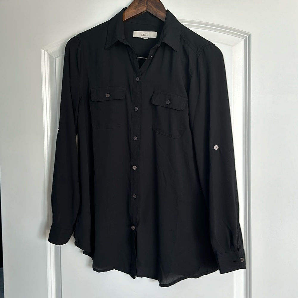 Maternity Button Down Shirt Blouse - image 1